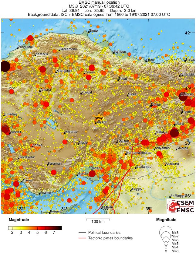 regional magnitude historical seismicity