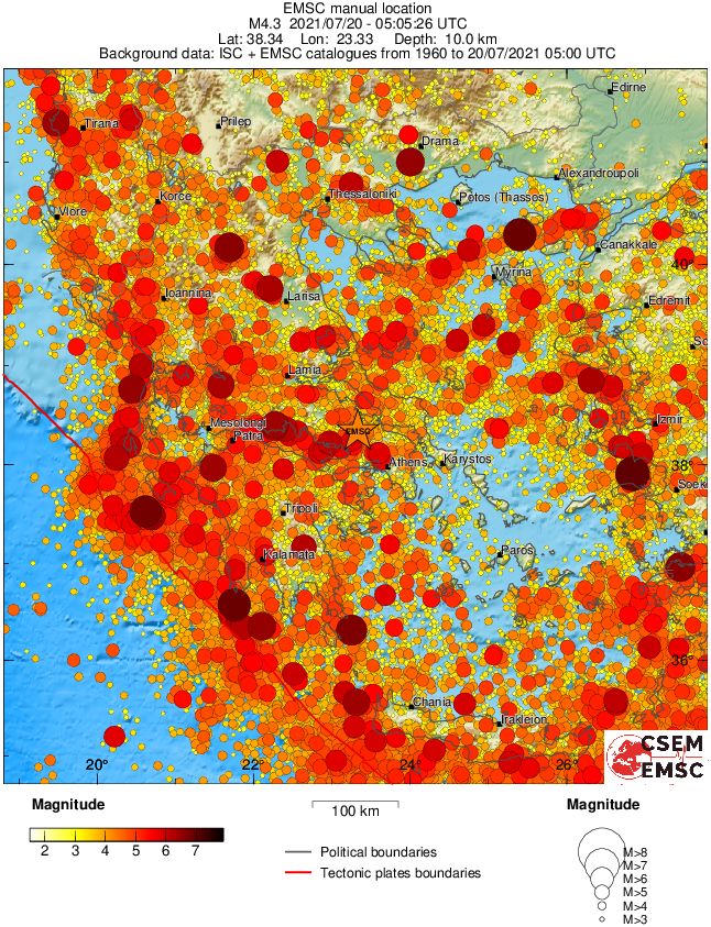 regional magnitude historical seismicity