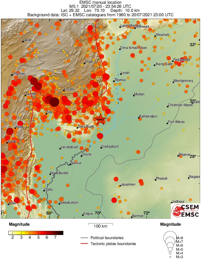 regional magnitude historical seismicity