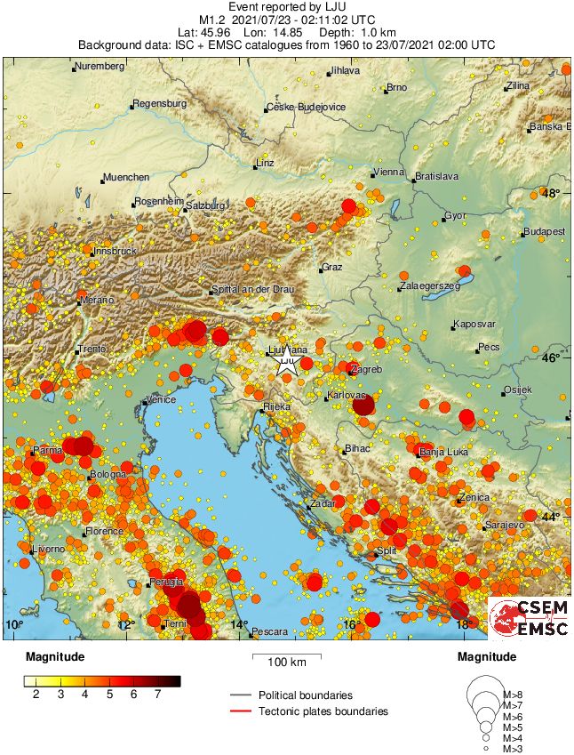 regional magnitude historical seismicity