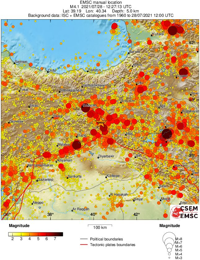 regional magnitude historical seismicity