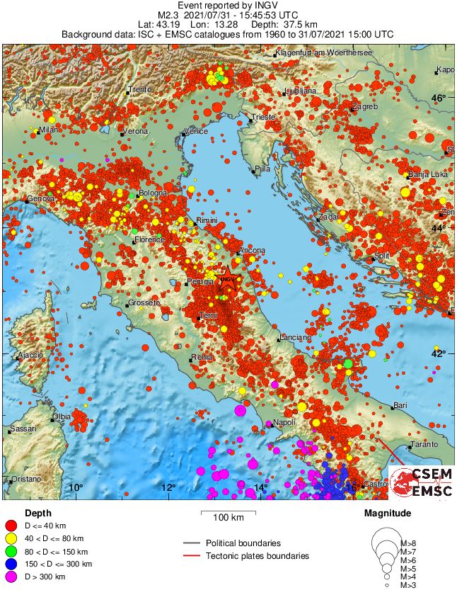 regional historical seismicity