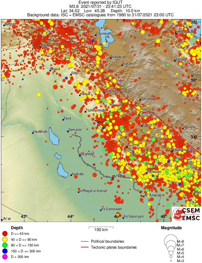 regional historical seismicity