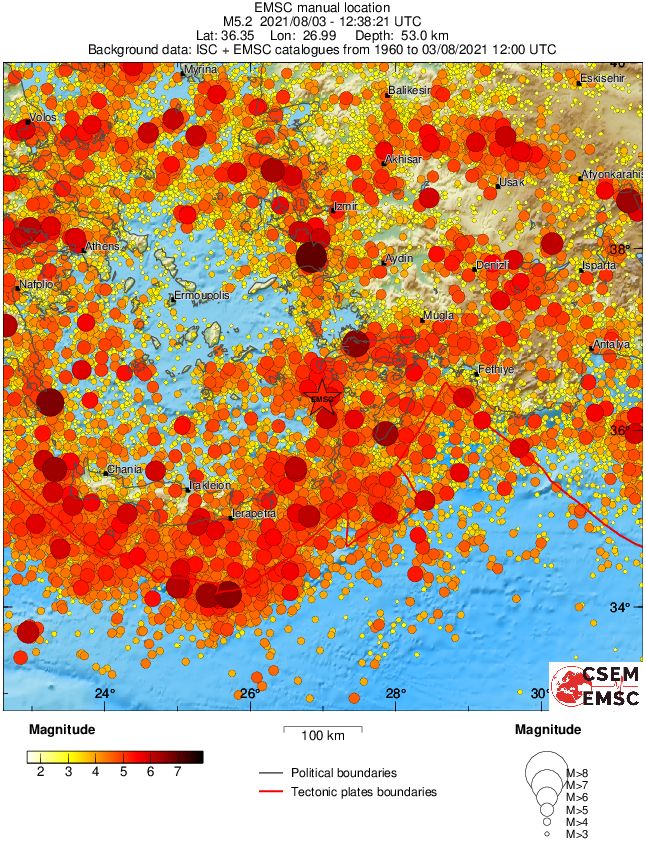 regional magnitude historical seismicity