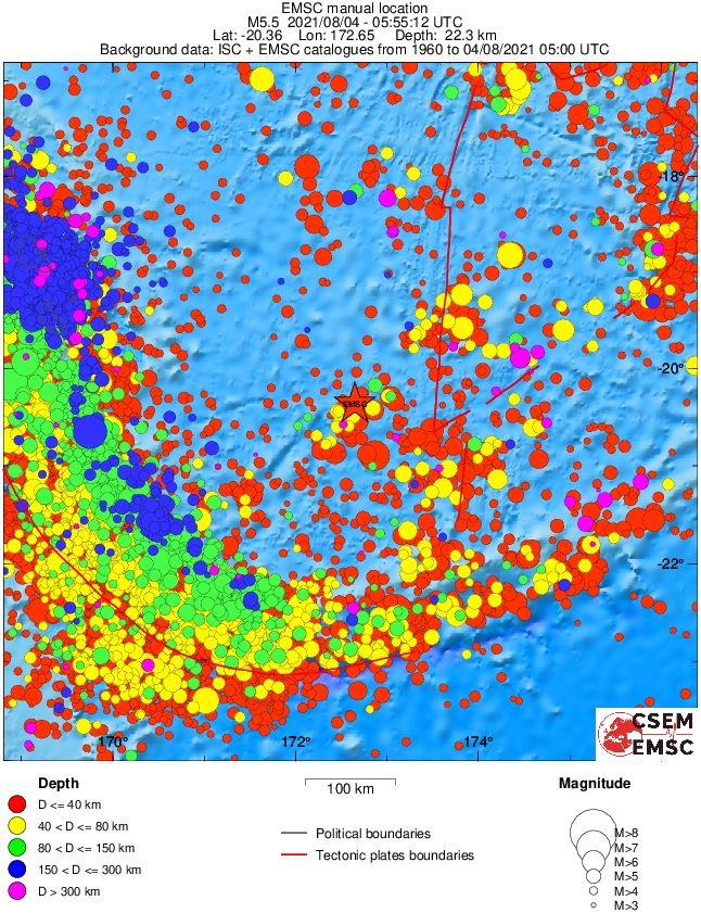 regional historical seismicity