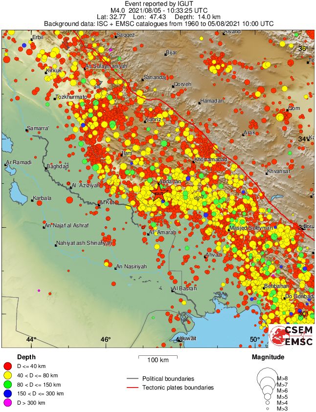regional historical seismicity