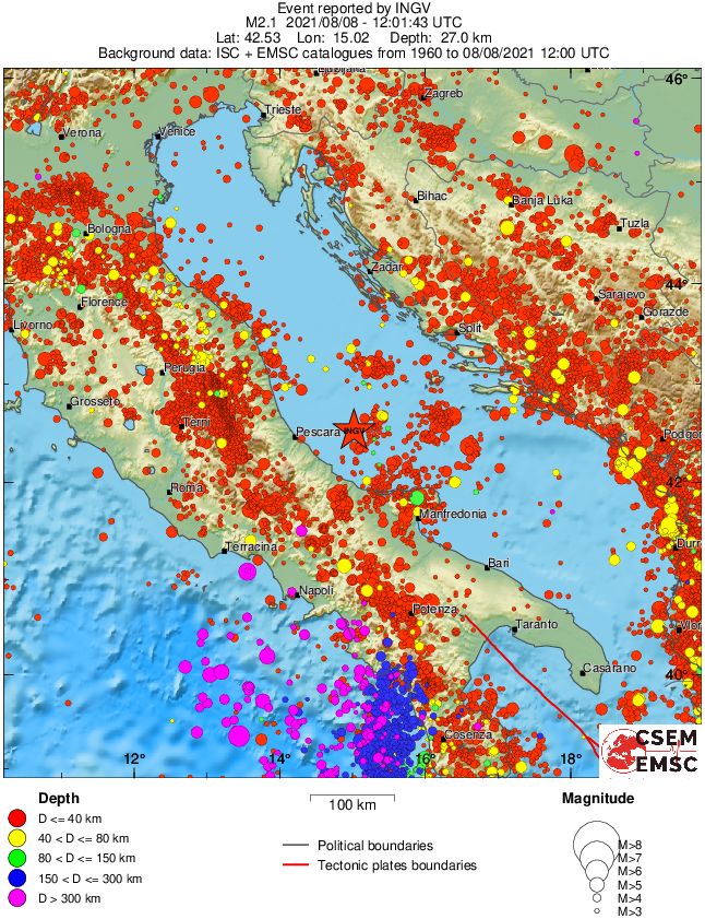 regional historical seismicity