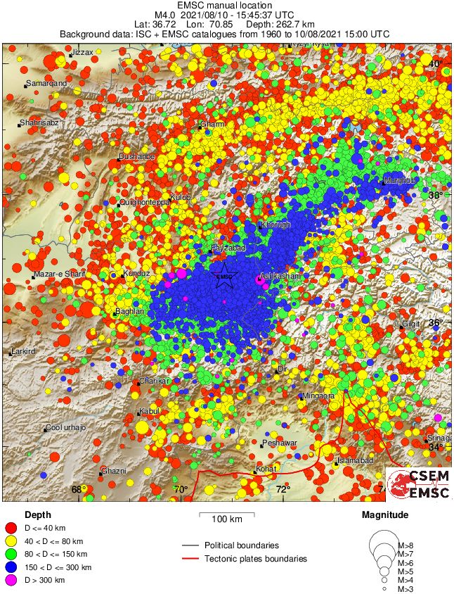 regional historical seismicity