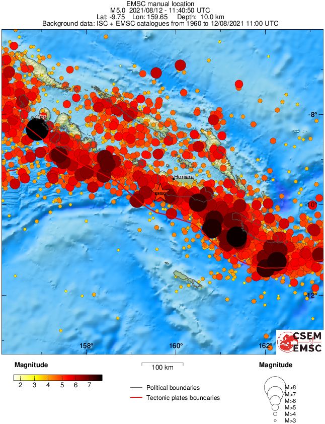 regional magnitude historical seismicity