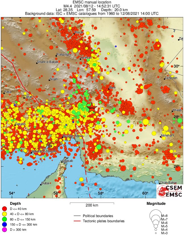 regional historical seismicity