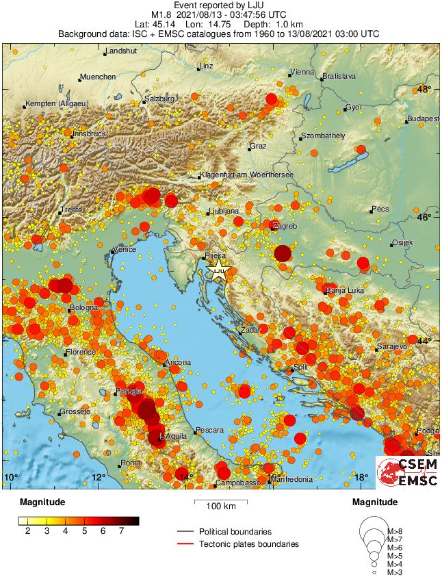 regional magnitude historical seismicity