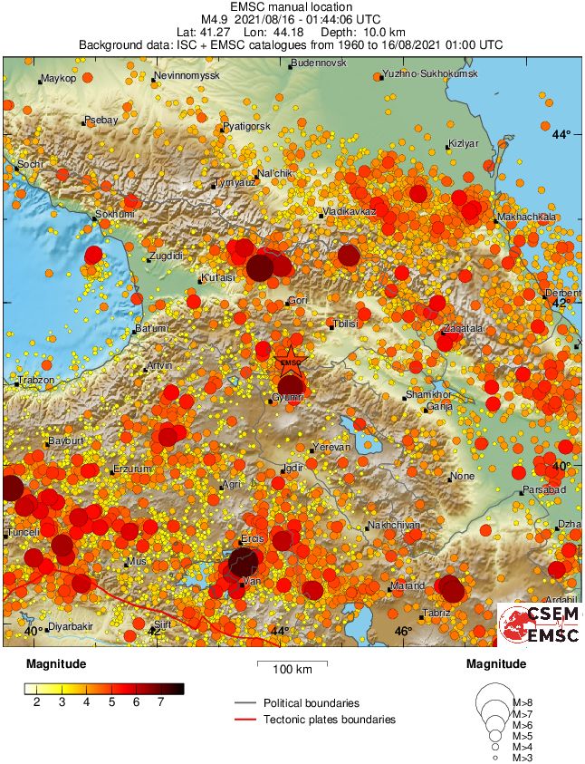 regional magnitude historical seismicity