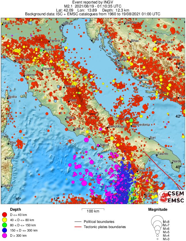 regional historical seismicity
