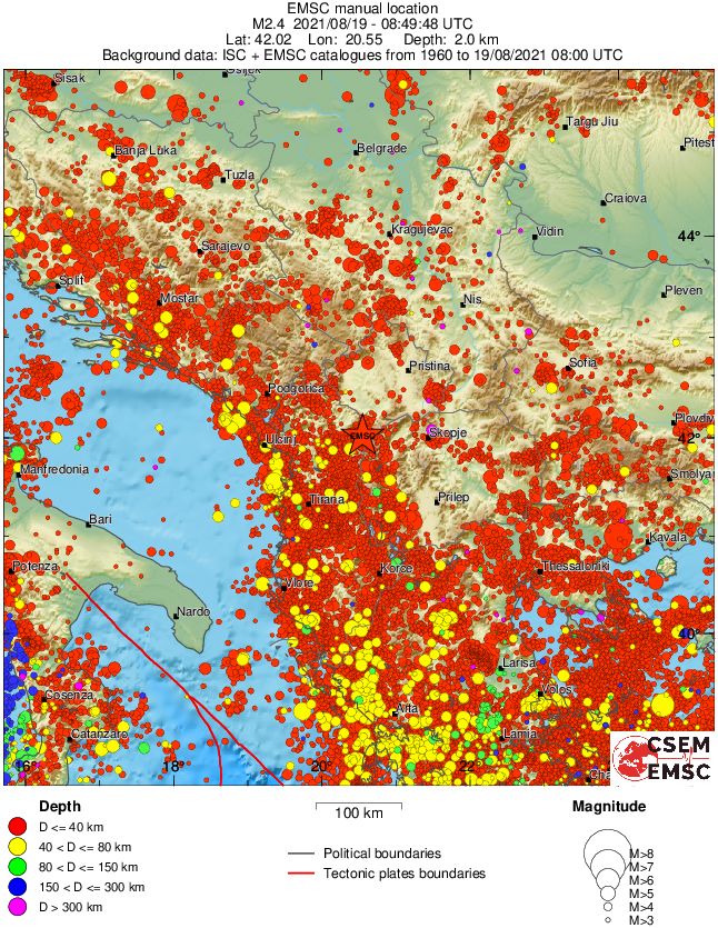 regional historical seismicity