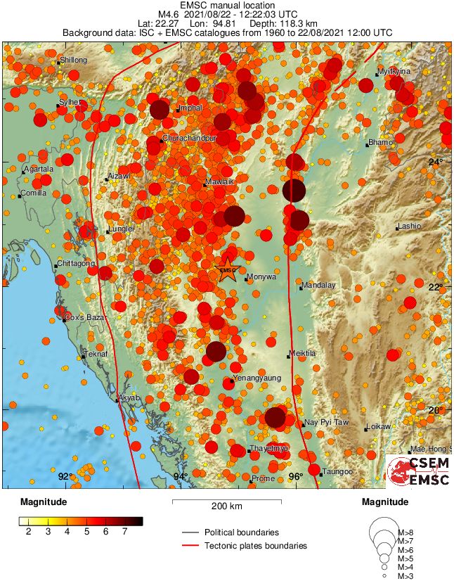 regional magnitude historical seismicity