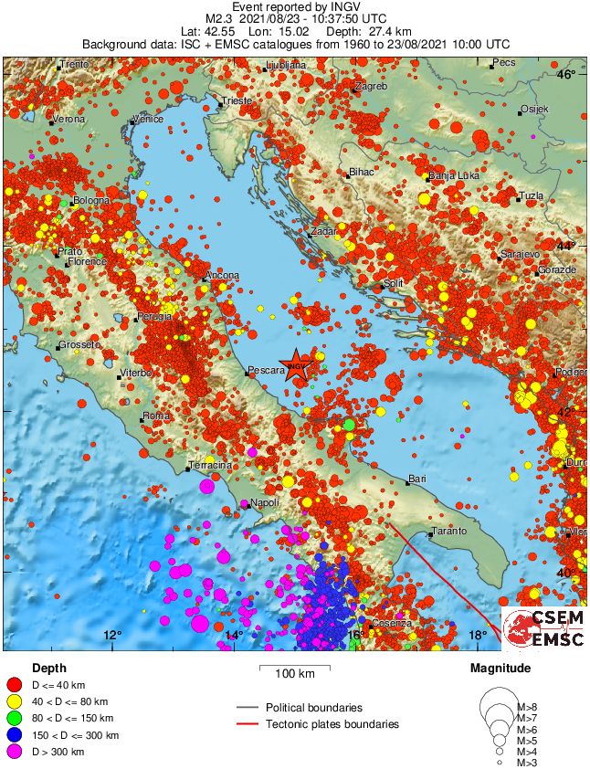 regional historical seismicity
