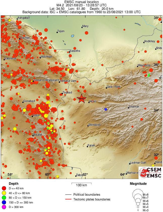 regional historical seismicity