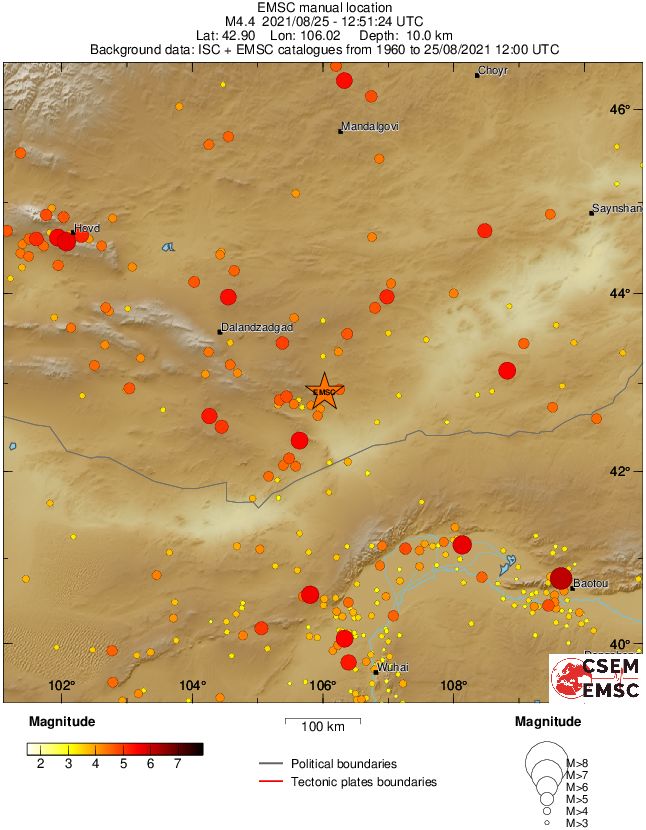 regional magnitude historical seismicity