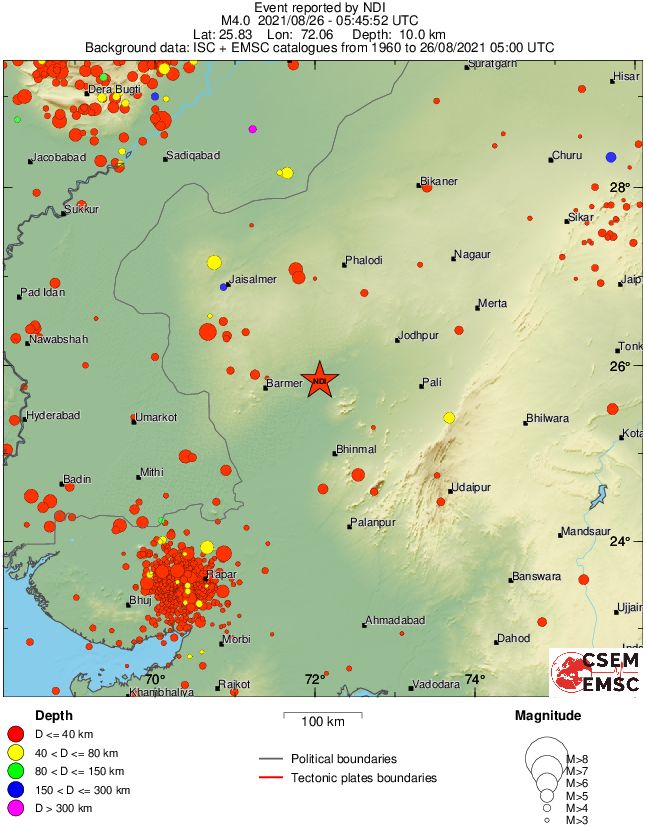 regional historical seismicity