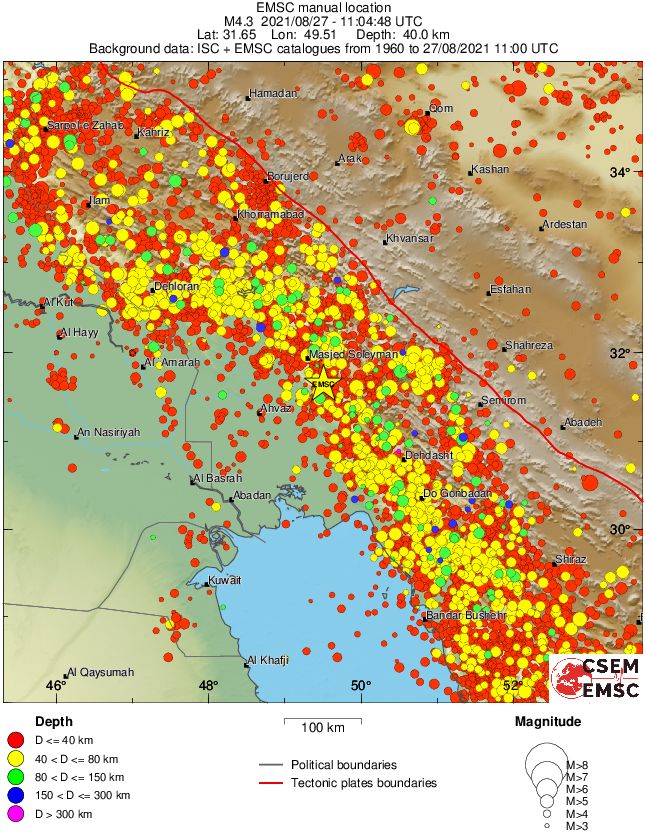 regional historical seismicity