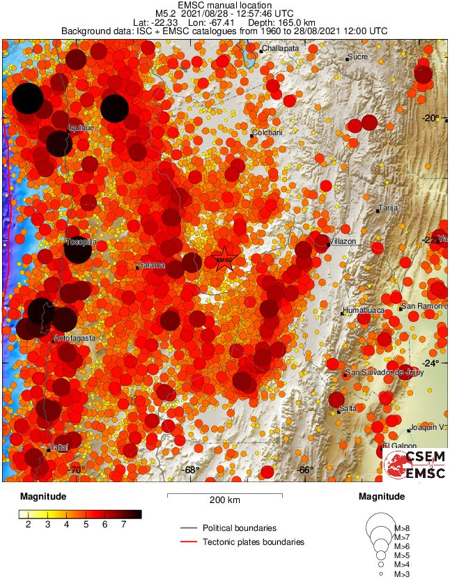 regional magnitude historical seismicity
