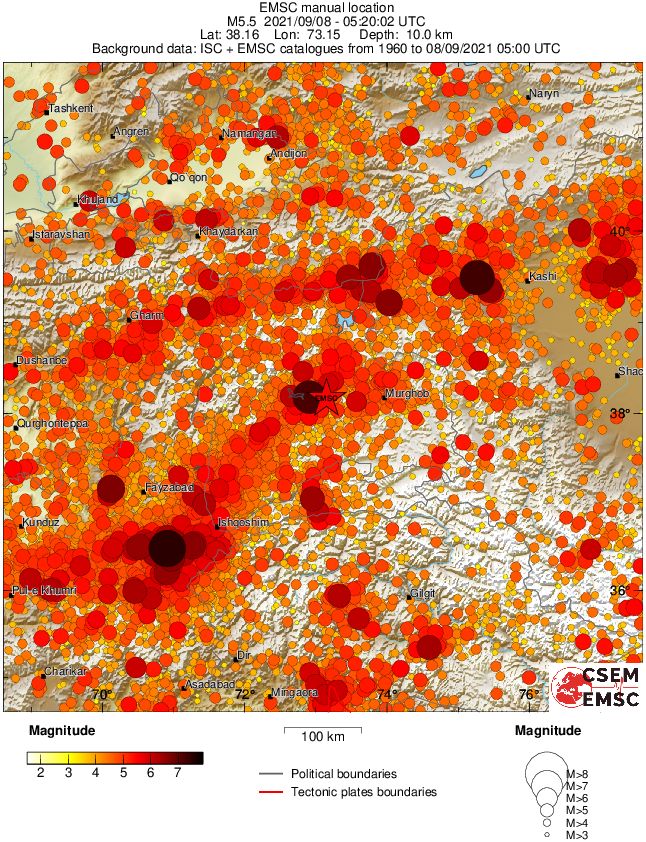 regional magnitude historical seismicity