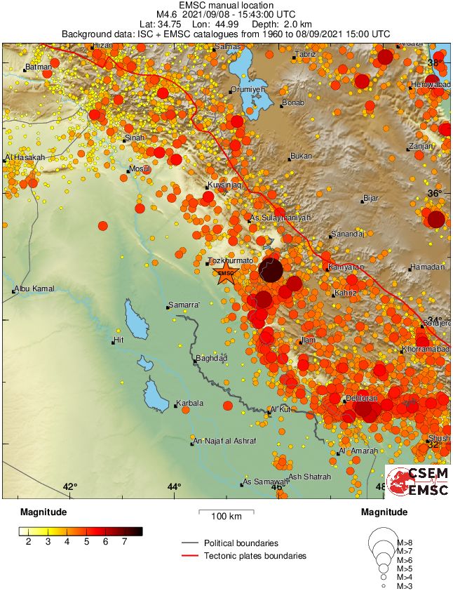 regional magnitude historical seismicity