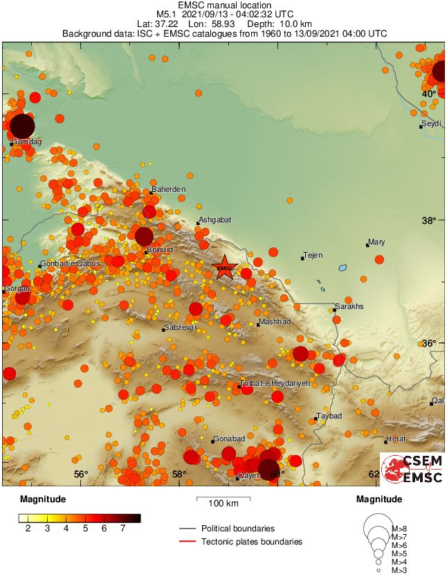 regional magnitude historical seismicity