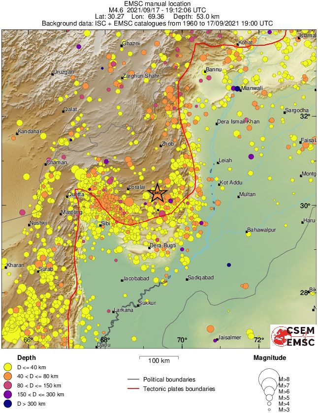 regional historical seismicity