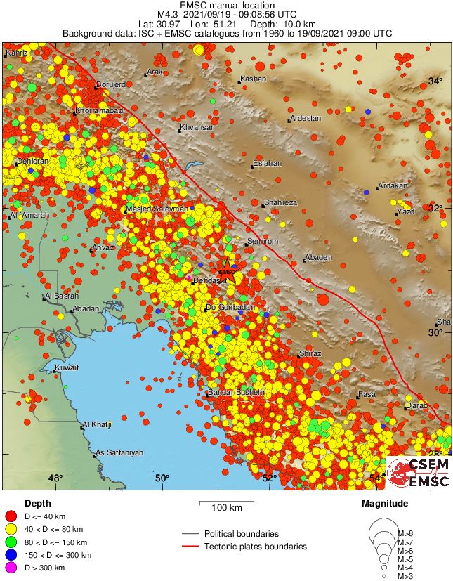 regional historical seismicity