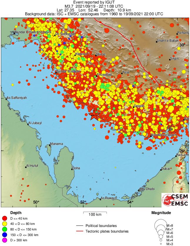 regional historical seismicity