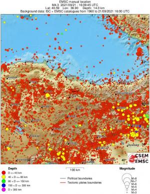 regional historical seismicity