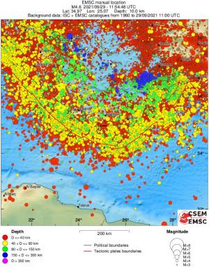 regional historical seismicity