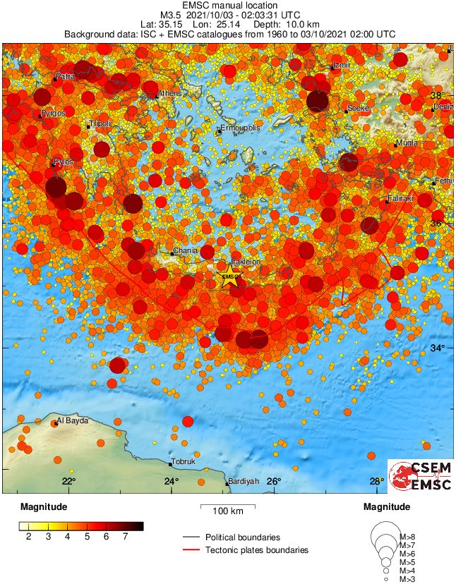 regional magnitude historical seismicity