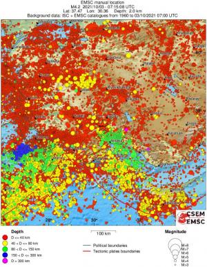 regional historical seismicity
