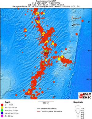wide historical seismicity