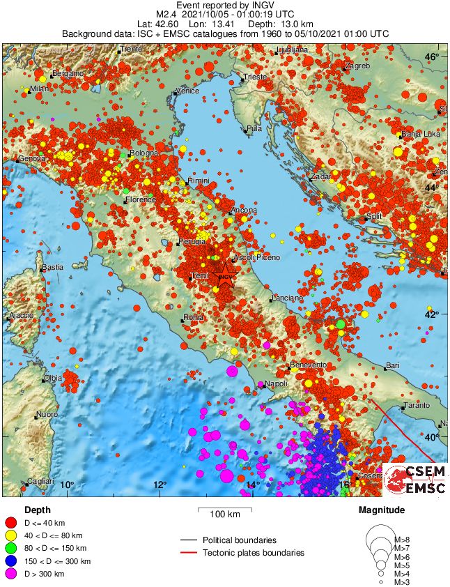 regional historical seismicity