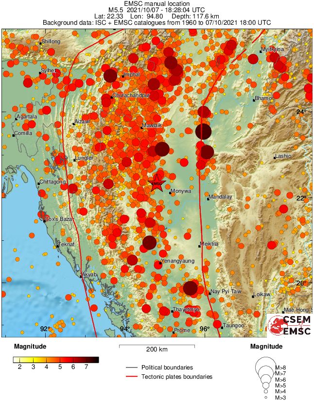 regional magnitude historical seismicity
