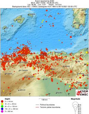 regional historical seismicity