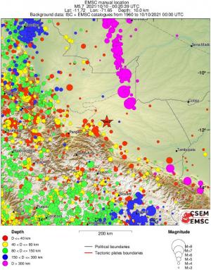 regional historical seismicity