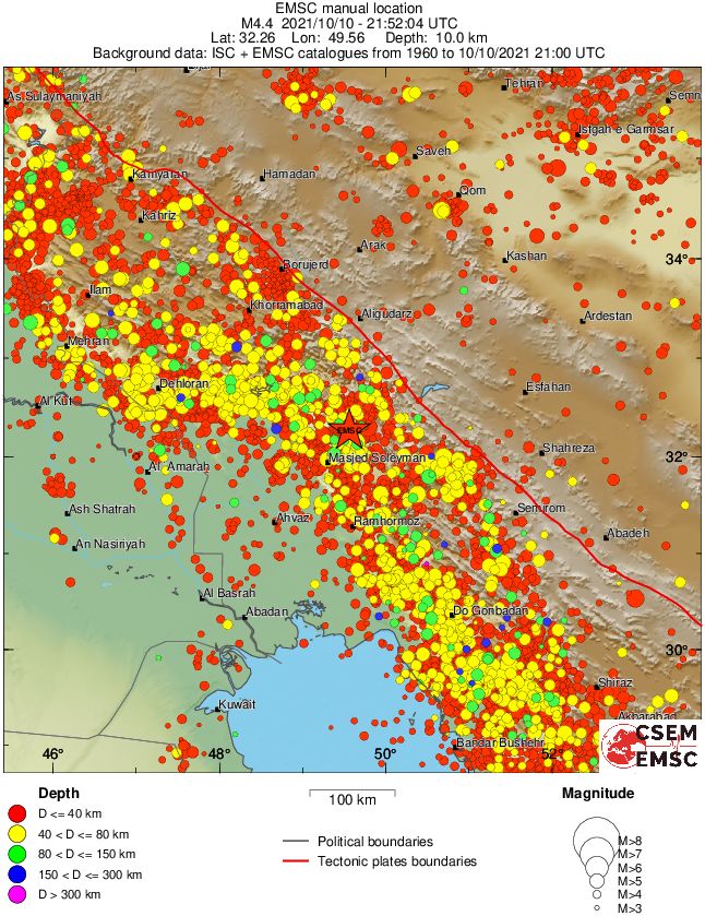 regional historical seismicity
