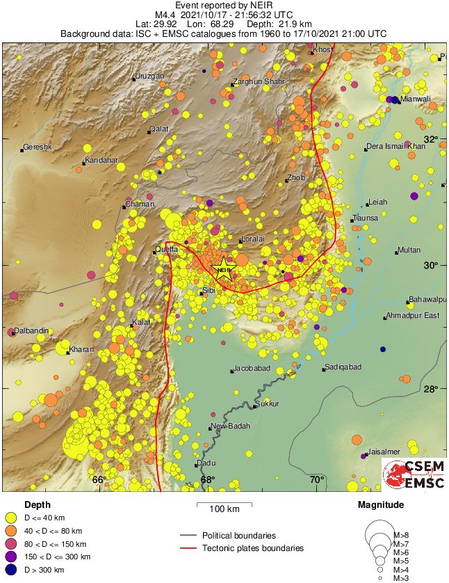 regional historical seismicity