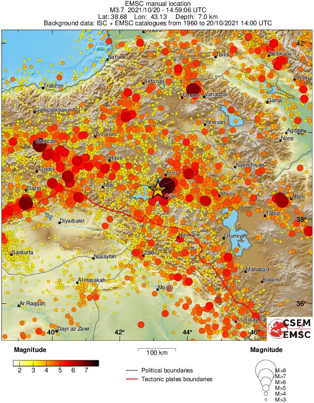 regional magnitude historical seismicity