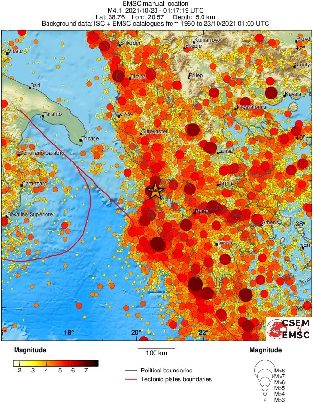 regional magnitude historical seismicity