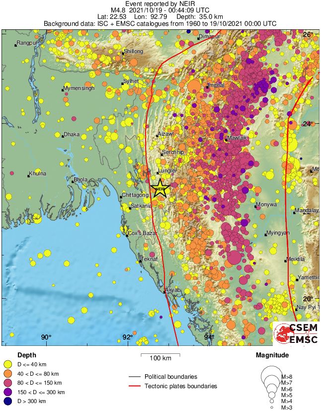 regional historical seismicity