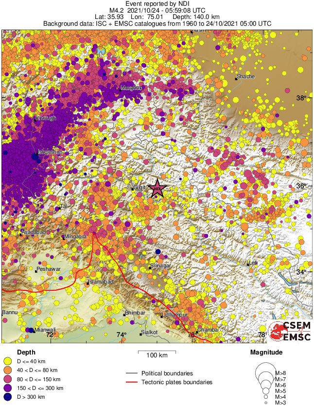 regional historical seismicity