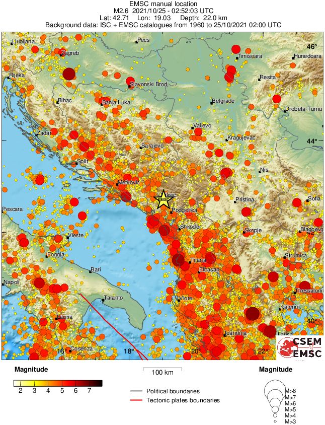 regional magnitude historical seismicity