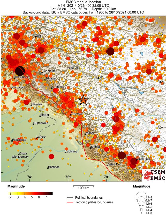 regional magnitude historical seismicity