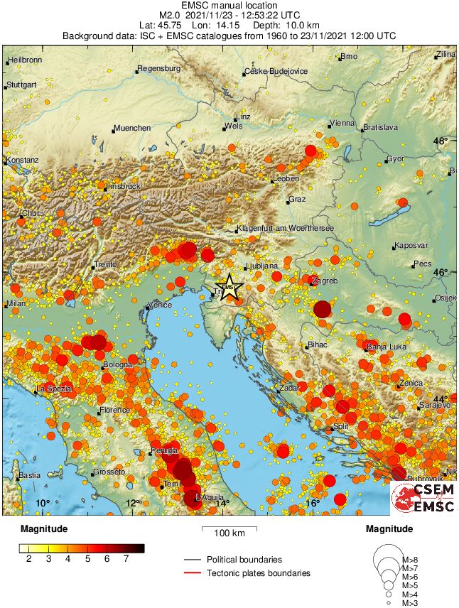 regional magnitude historical seismicity