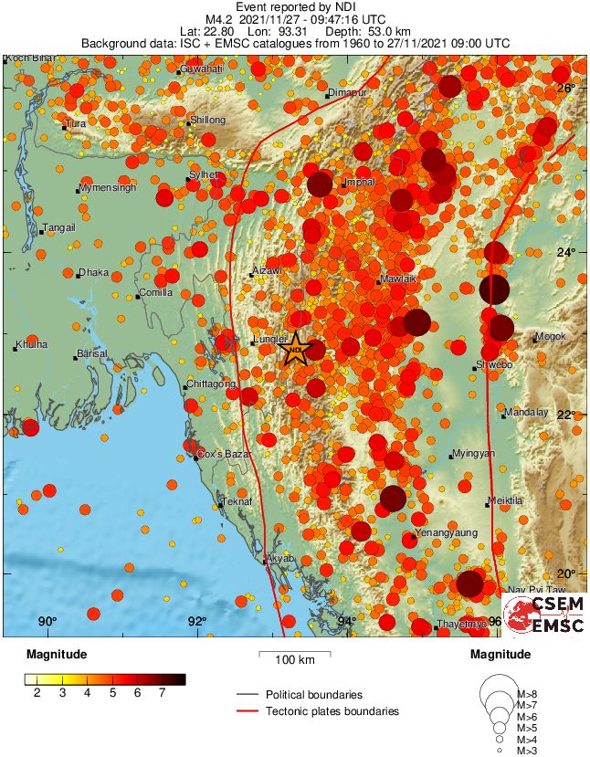 regional magnitude historical seismicity